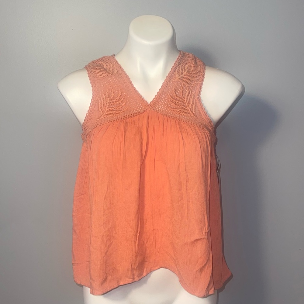 Rip Curl ladies peach babydoll Ava sleeveless top. Medium. NWT